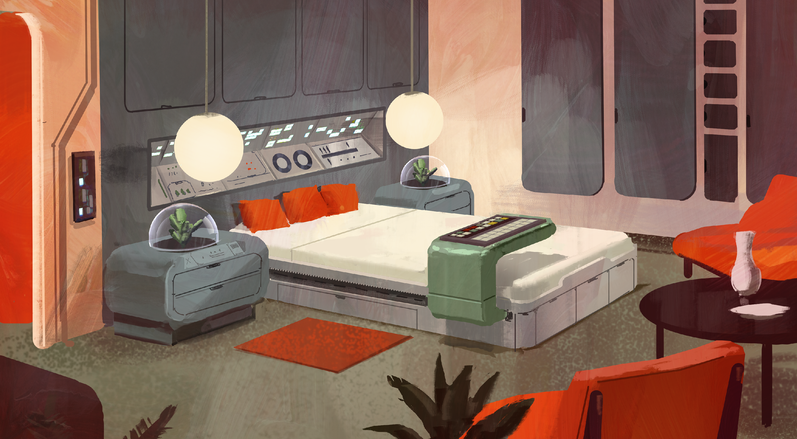 Retro Futuristic Interior Design