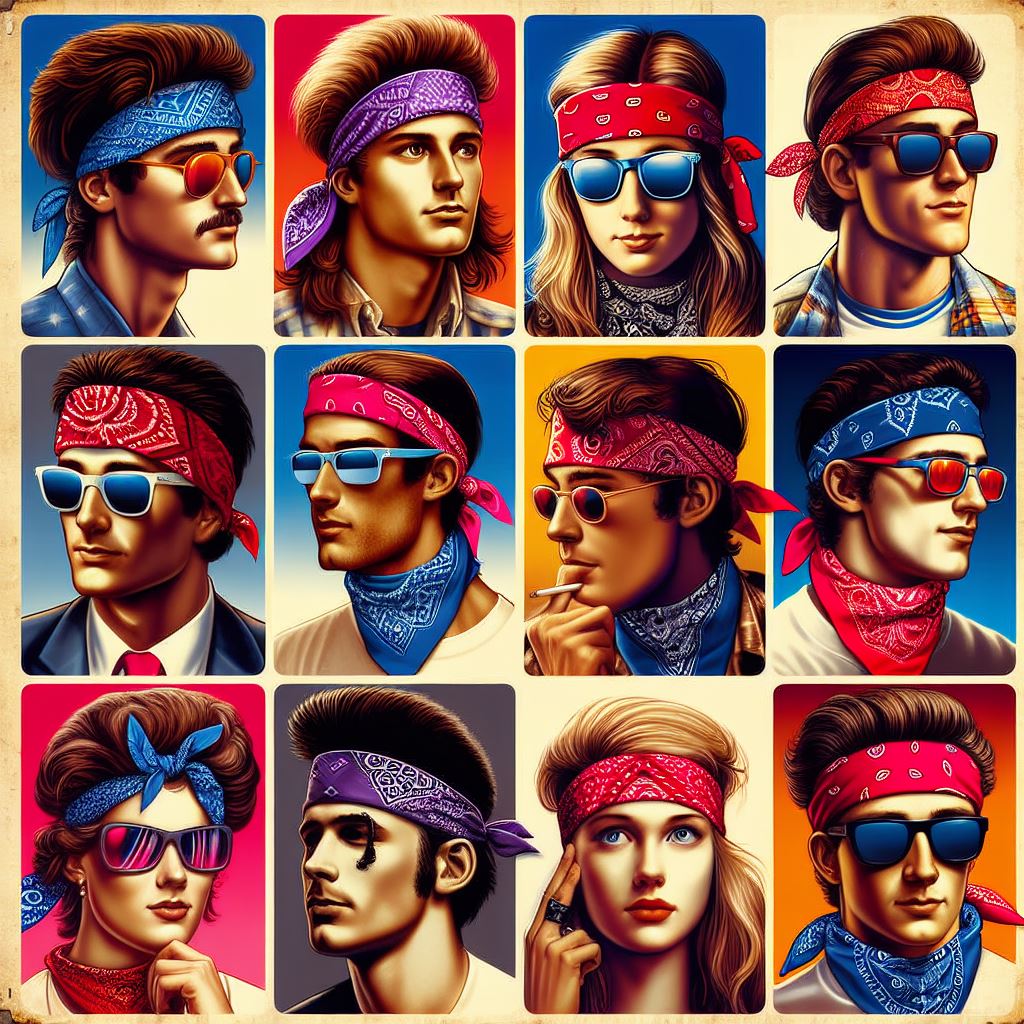 Bandana 80s style on sale