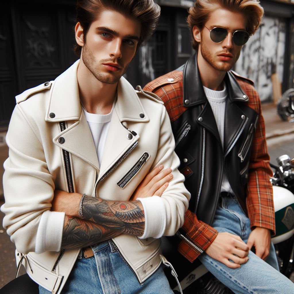 Men's 80s Inspired Biker Jackets: 2024 Trends