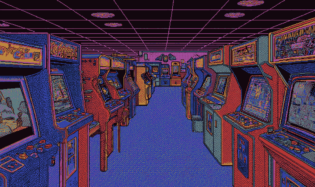 That Warm Glow of Arcade Screens in a Dark Room