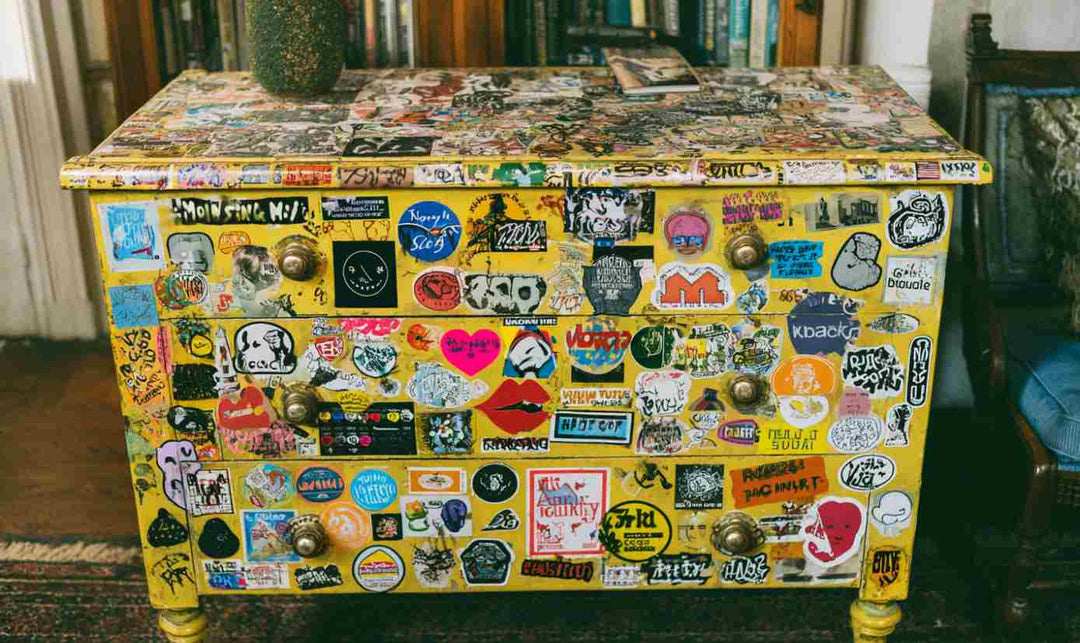 The Magic of Finding Old Stickers on Your Childhood Furniture