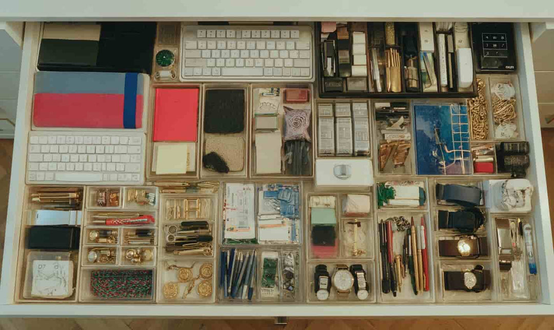 The Ritual of Organizing Drawers and Desk Compartments