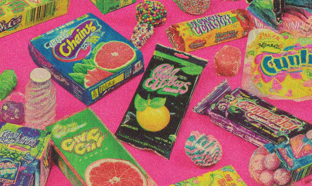 When Candy Packaging Was Basically a Neon Fever Dream