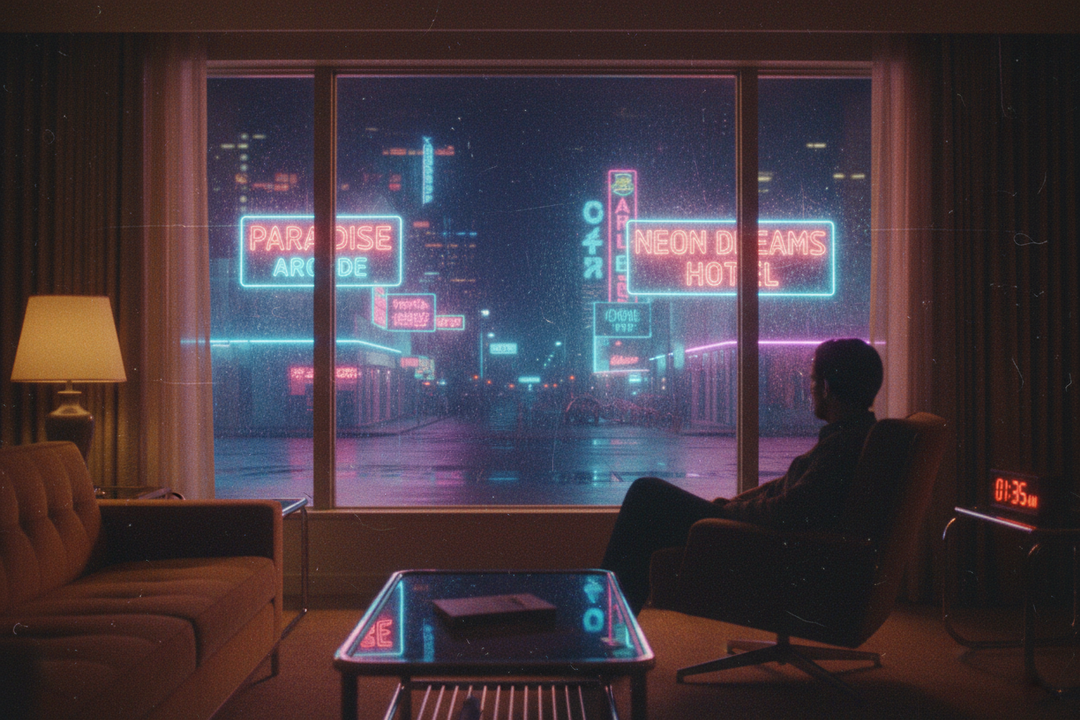 The Calm of Watching Nighttime Lights Outside