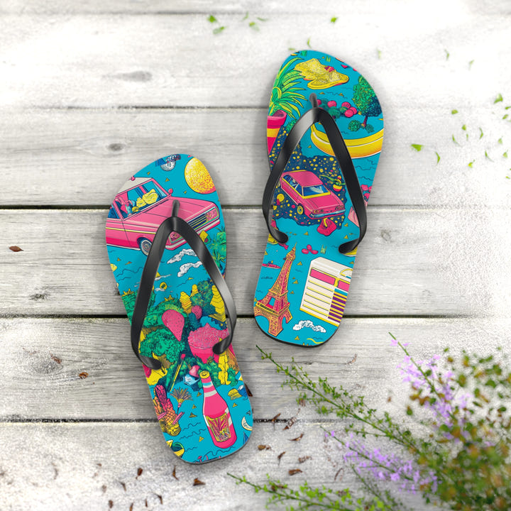 Tropical Paradise Flip Flops