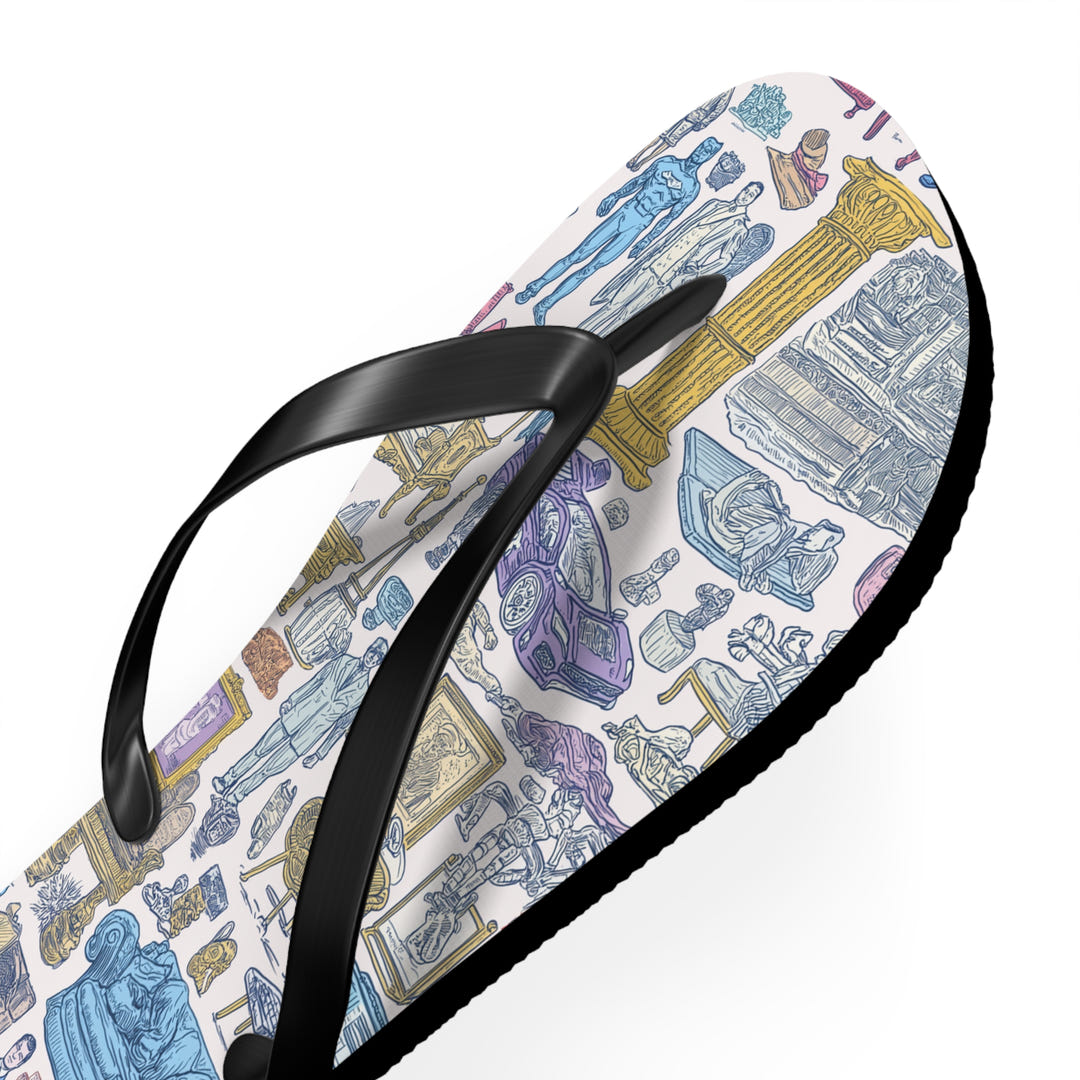 Retro Heroes Flip Flops