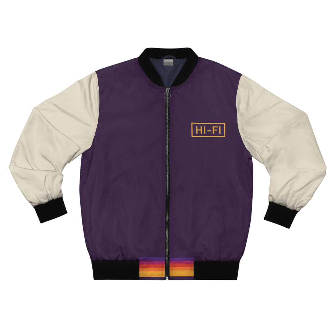 Plum Night Bomber 1984 front, plum body with cream sleeves