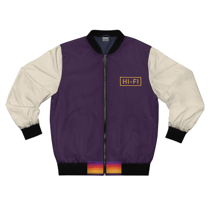 Plum Night Bomber 1984 front, plum body with cream sleeves