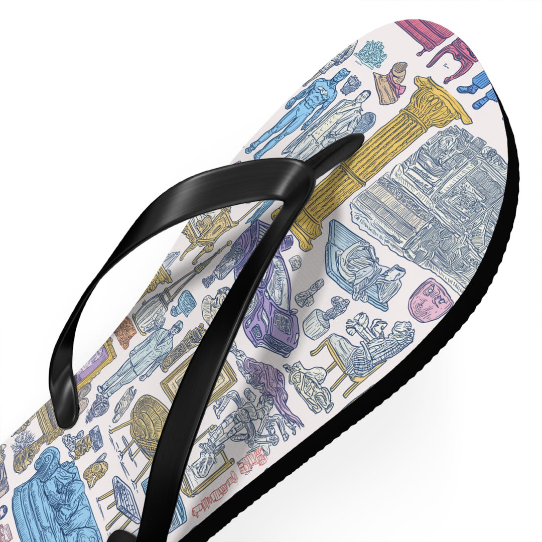 Retro Heroes Flip Flops