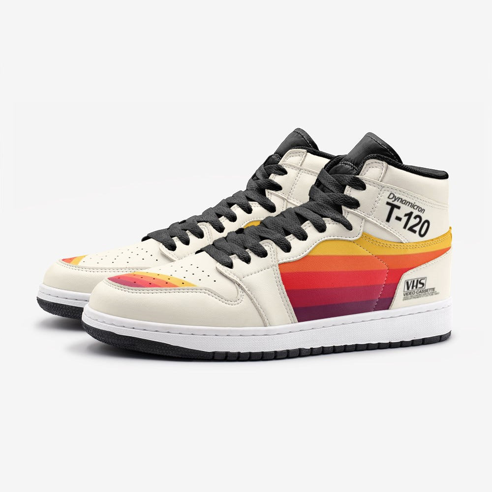 1988 VHS T-120 Retrowave Sneakers - New Retro Streetwear Newretro.Net