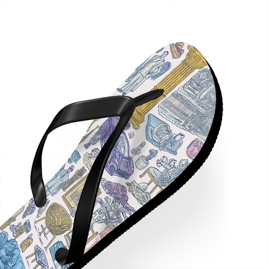 Retro Heroes Flip Flops