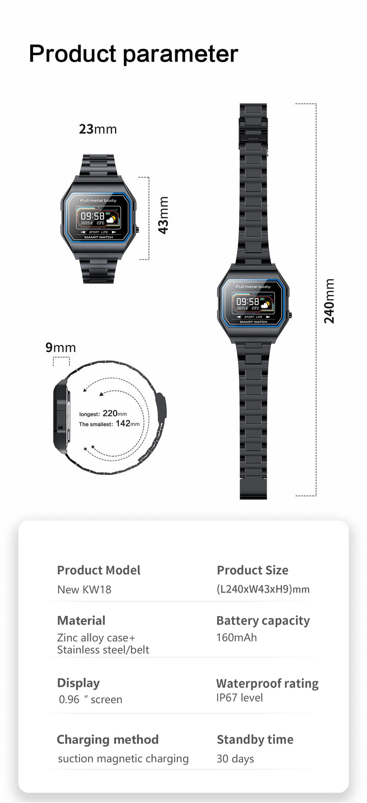 Retro-Looking Smart Watch 1984 - Newretro.Net