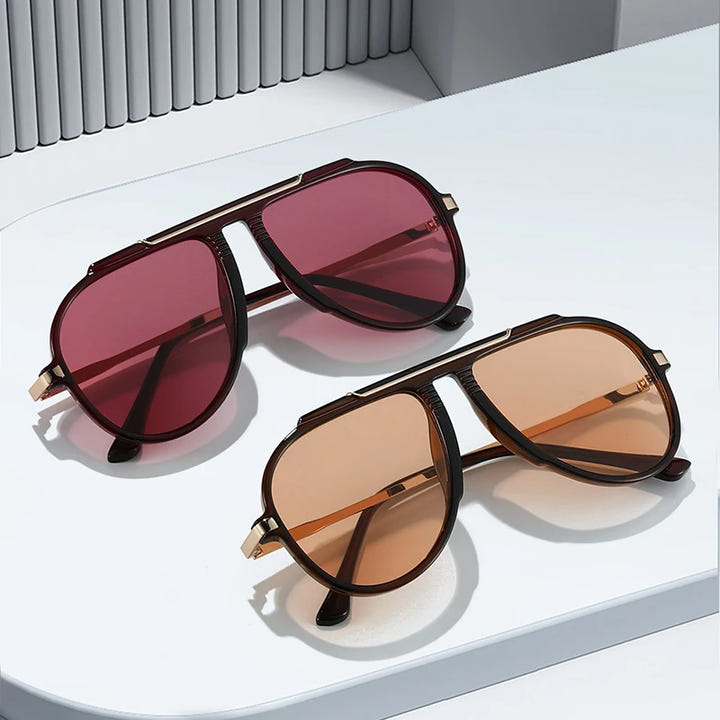 Magenta Pilot Sunglasses 1985