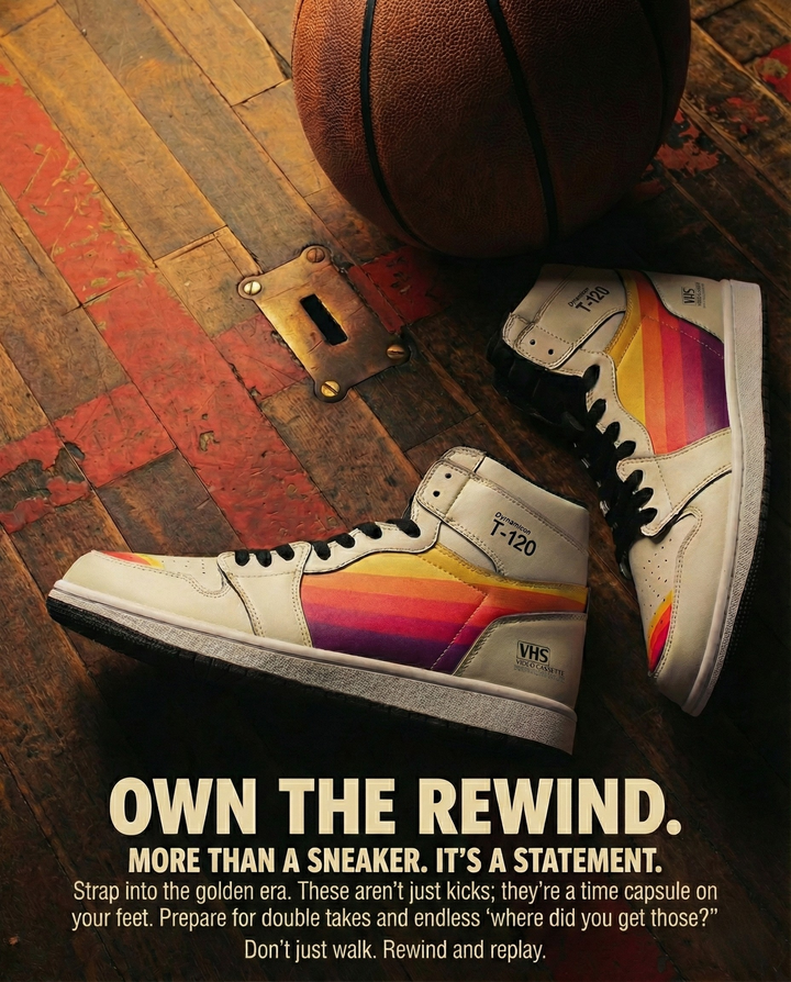 1988 VHS T-120 Retrowave Sneakers