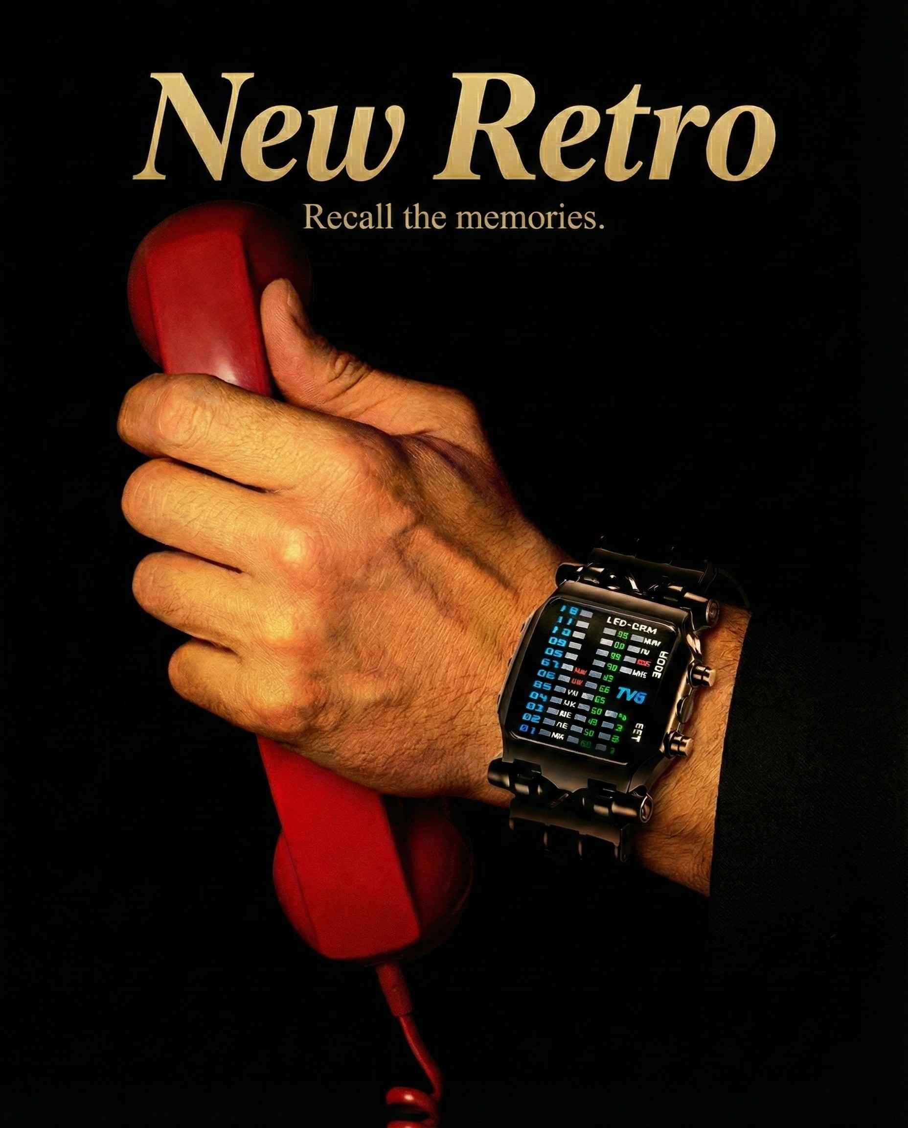 1986 Futuristic Waterproof Watch | 80s Retro Watch – Newretro.Net