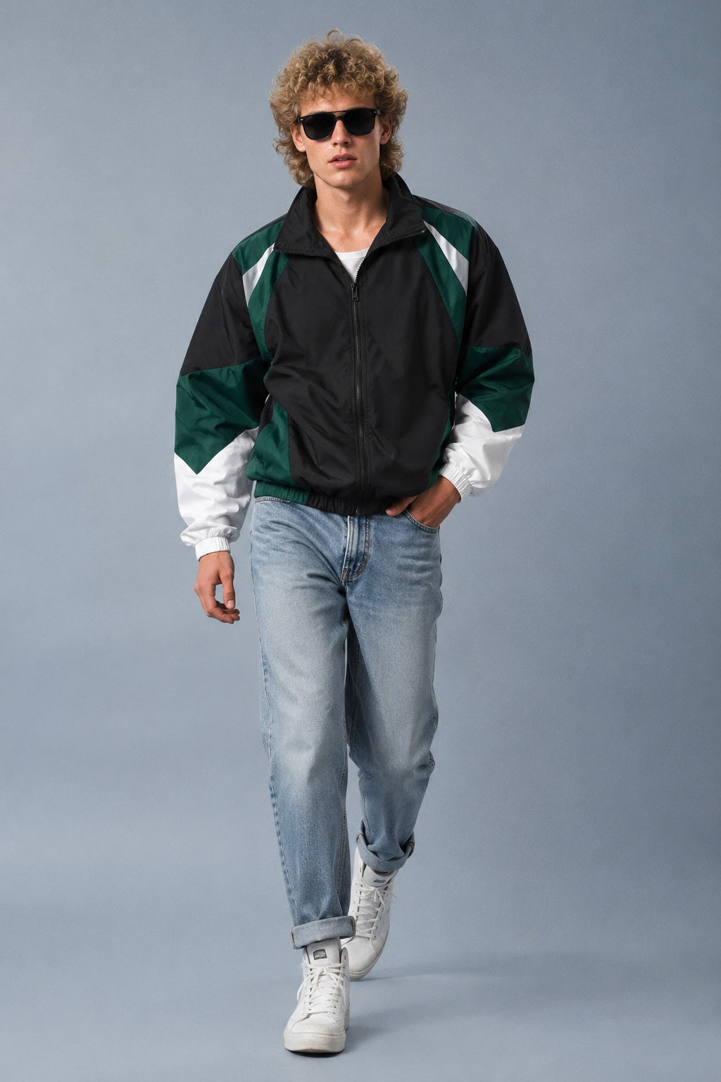 1984 COLOR BLOCK RETRO WINDBREAKER | 80s Retro Menswear – Newretro.Net