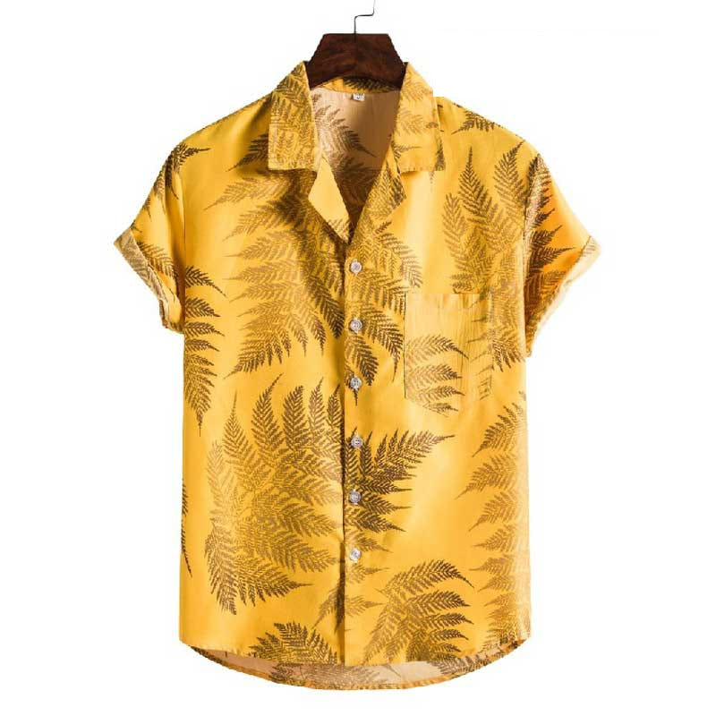 Flamingo Floral Shirt 1982, 80s tropical floral short sleeve shirt, view 6