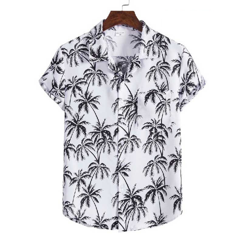 Flamingo Floral Shirt 1982, 80s tropical floral short sleeve shirt, view 8