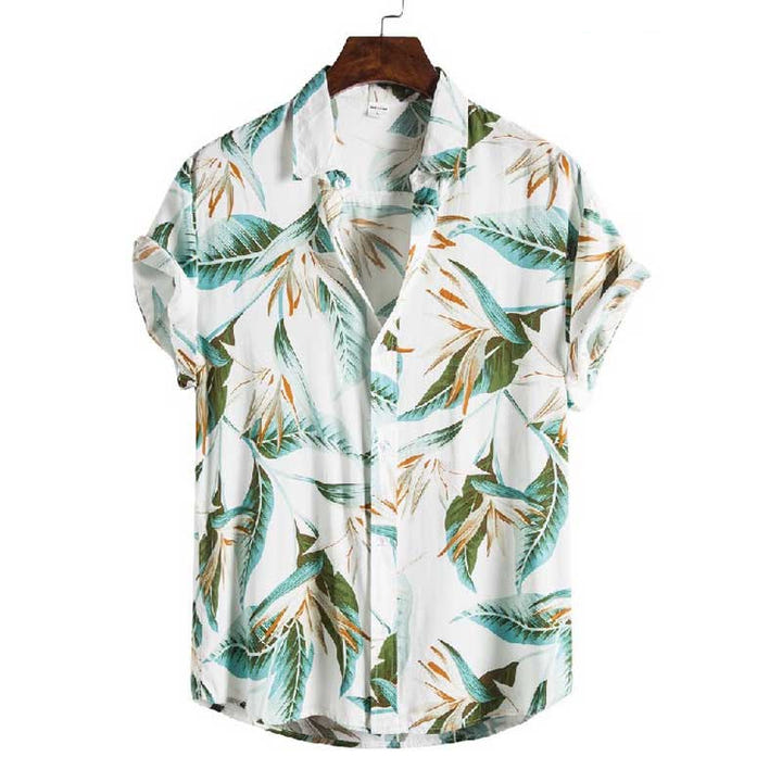 Flamingo Floral Shirt 1982, 80s tropical floral short sleeve shirt, view 11