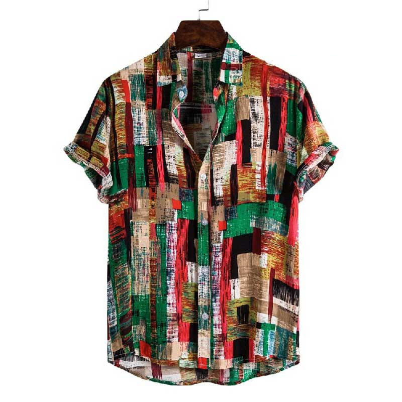 Flamingo Floral Shirt 1982, 80s tropical floral short sleeve shirt, view 13