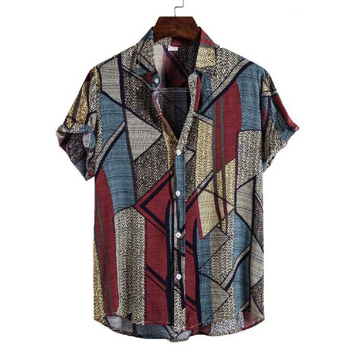 Flamingo Floral Shirt 1982, 80s tropical floral short sleeve shirt, view 14