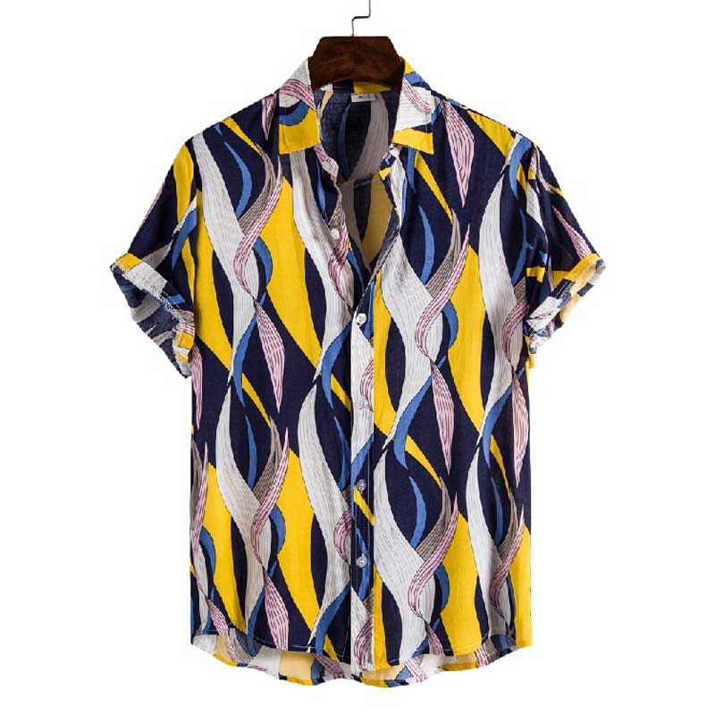 Flamingo Floral Shirt 1982, 80s tropical floral short sleeve shirt, view 15