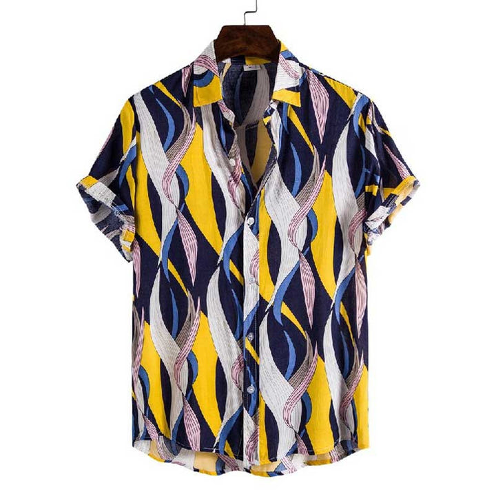 Flamingo Floral Shirt 1982, 80s tropical floral short sleeve shirt, view 15