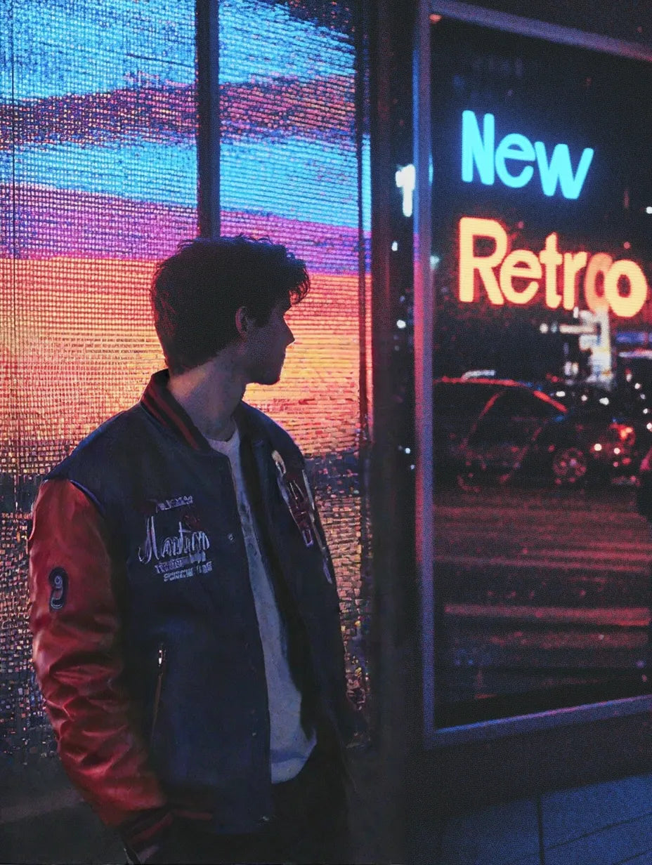 Synthwave Retro 1984 Leather Jacket