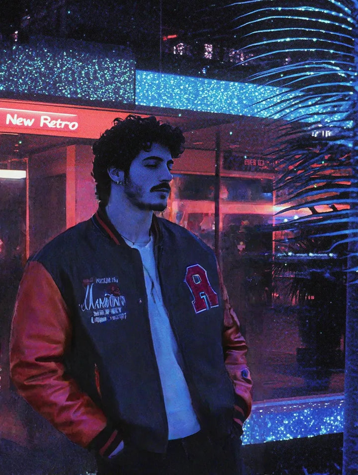 Synthwave Retro 1986 Leather Jacket