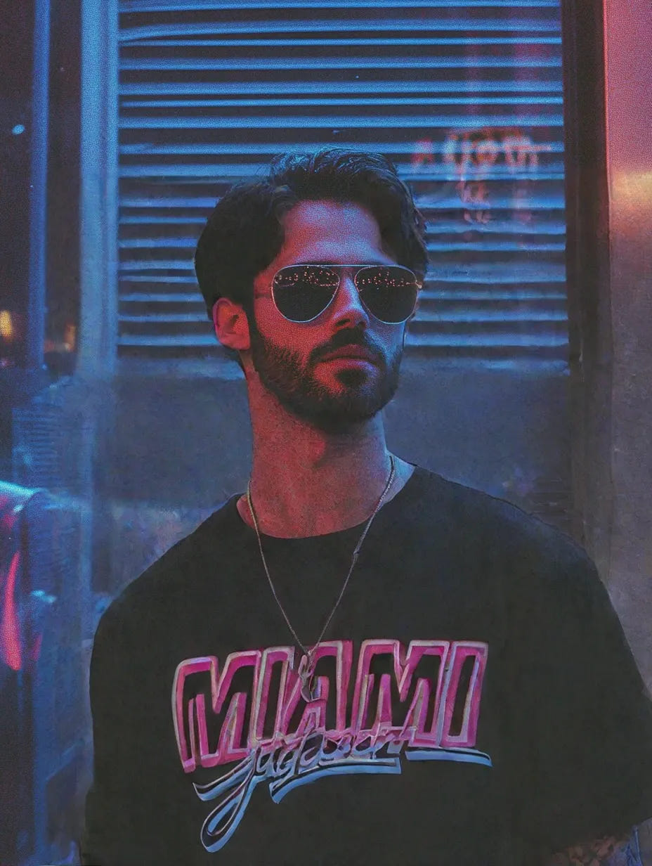 Miami Streets Tee - Newretro.Net