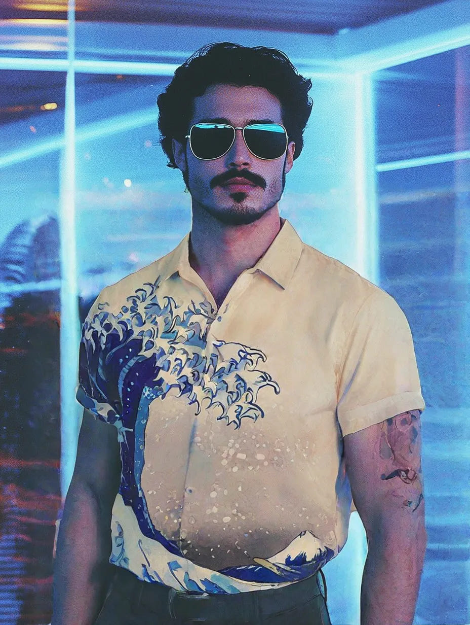 Kanagawa Waves Shirt - Newretro.Net