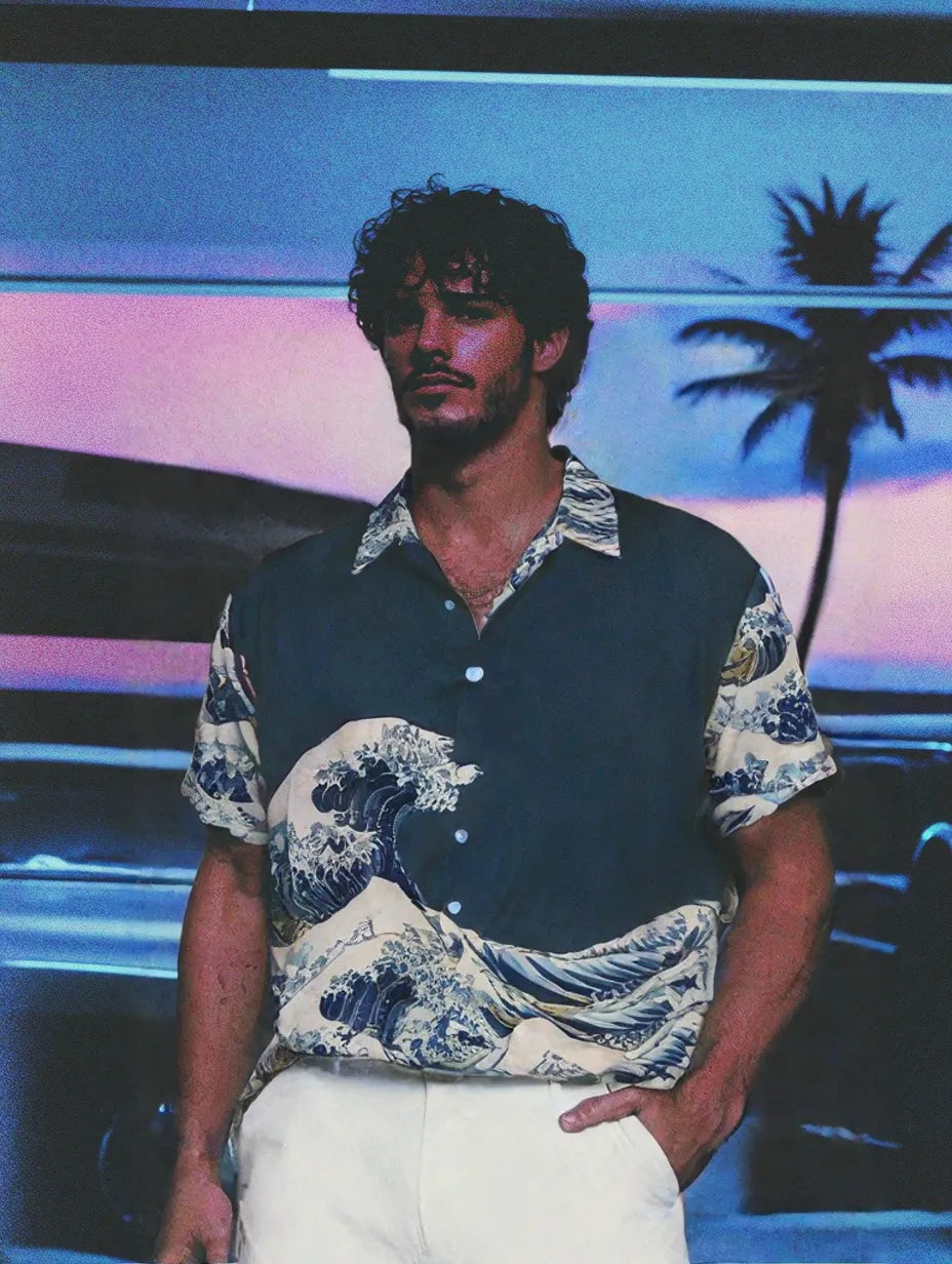 White Kanagawa Waves Shirt