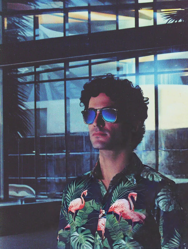 Venice Beach Shirt 1981, 80s Venice Beach tropical shirt, view 2