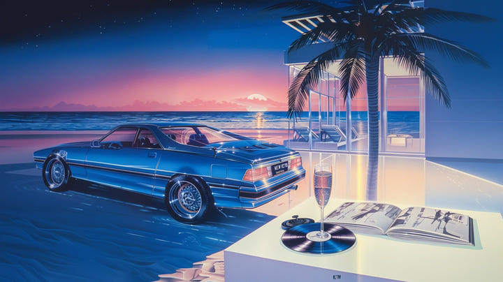 Beachside Sunset 1986