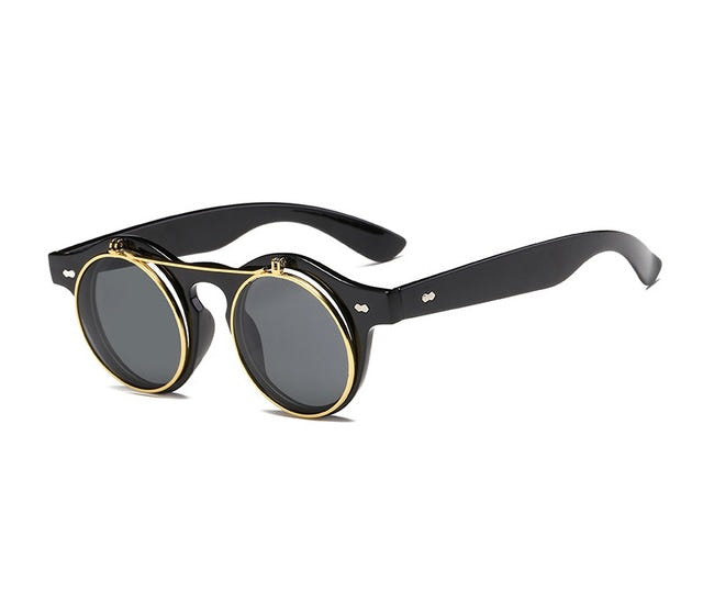 Vintage Round Retro SteamPunk Sunglasses - Newretro.Net