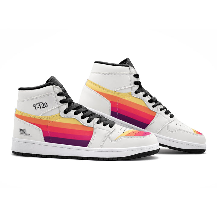 VHS T-120 Sneakers 1988, Grey T-120 VHS high top sneakers, view 10