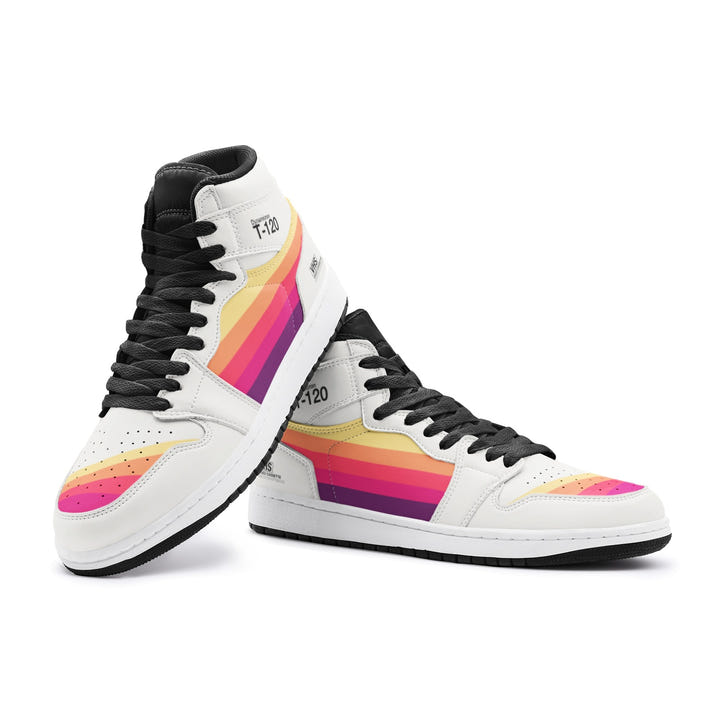 VHS T-120 Sneakers 1988, Grey T-120 VHS high top sneakers, view 6