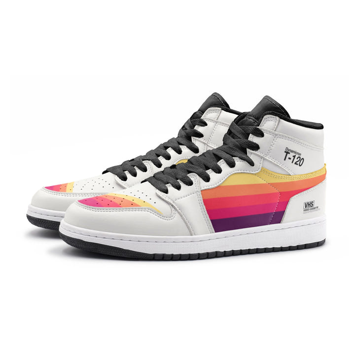 VHS T-120 Sneakers 1988, Grey T-120 VHS high top sneakers, view 8