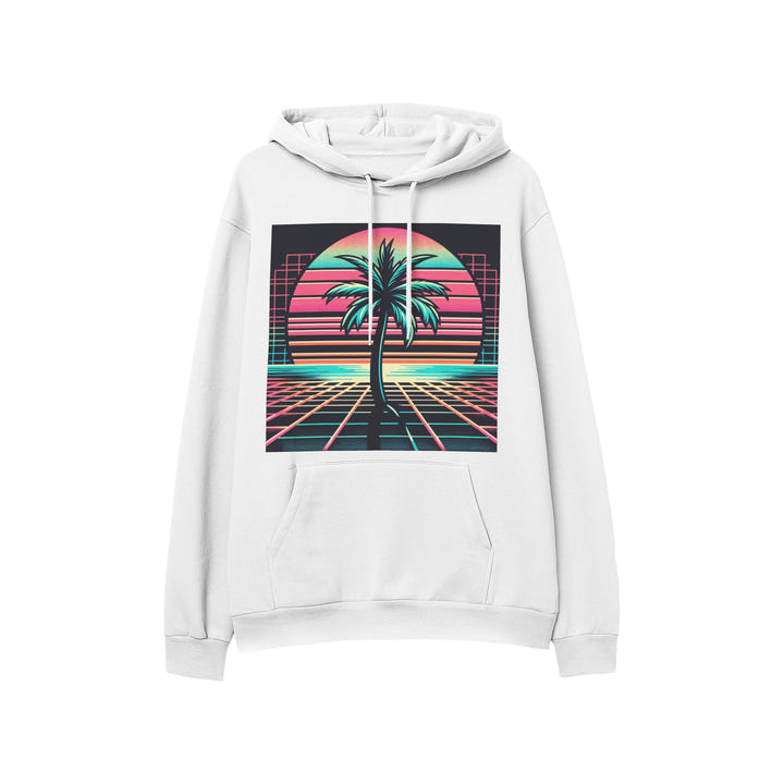 Retrowave Tree Hoodie 1983