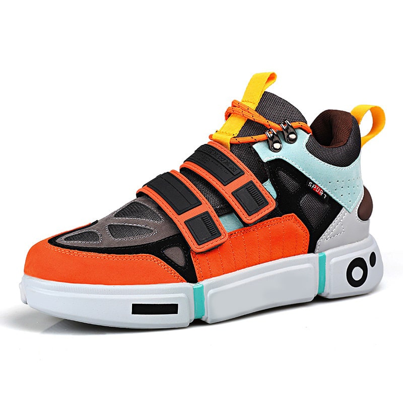 Orange Retro Streetwear Sneakers - New Retro Streetwear Newretro.Net