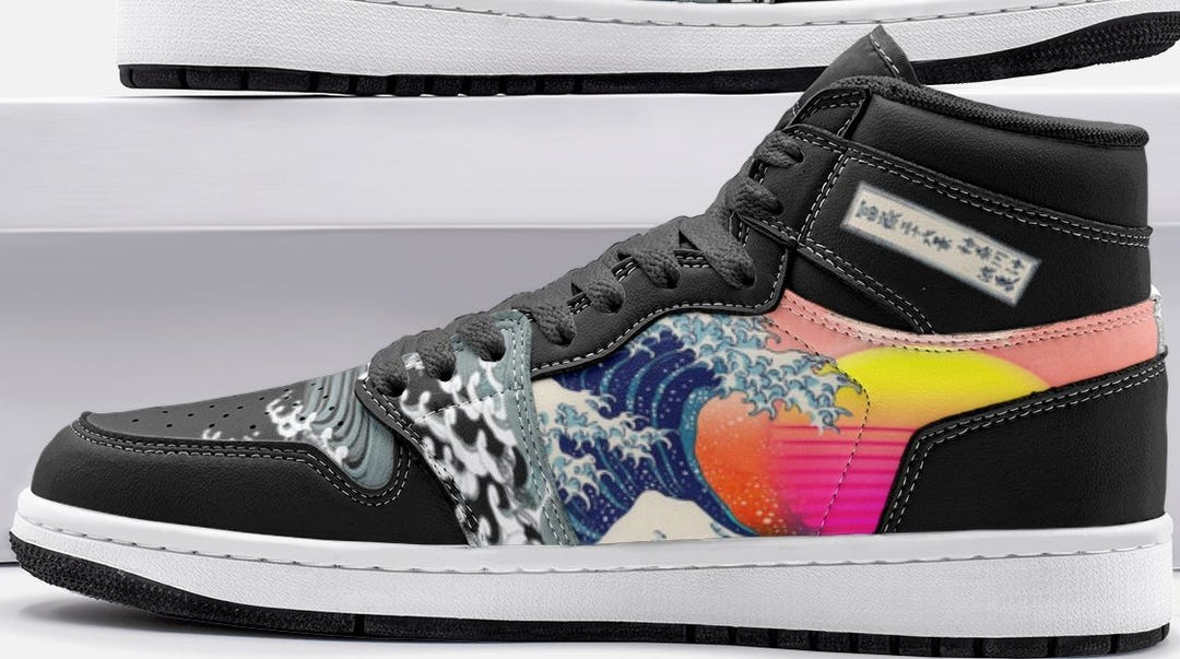 Kanagawa Retrowave Sneakers - Newretro.Net