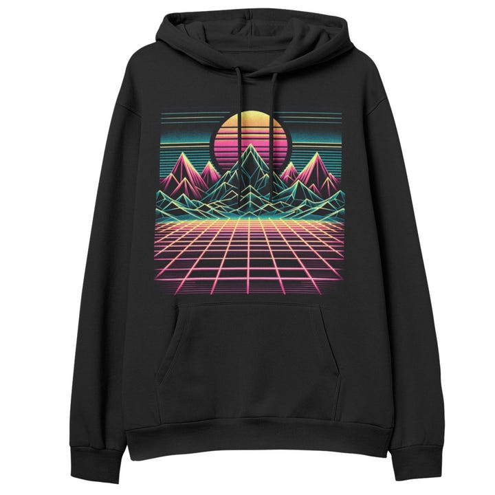 Retro Sunset Hoodie 1986
