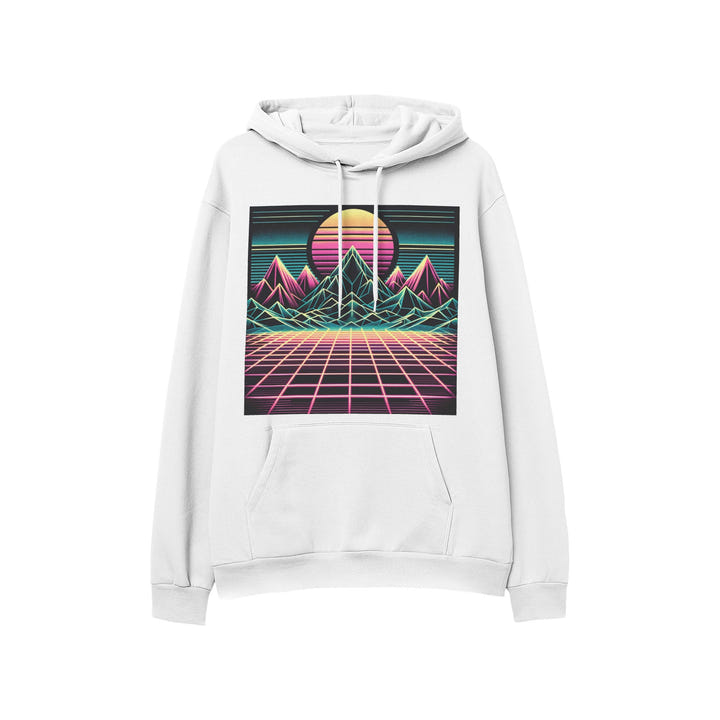 Retro Sunset Hoodie 1986
