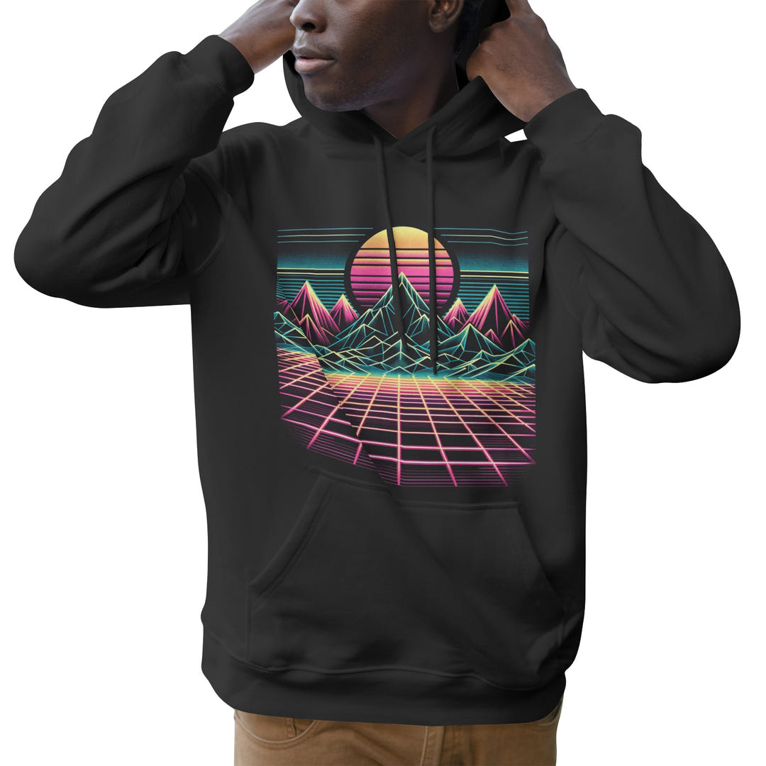 Retro Sunset Hoodie 1986