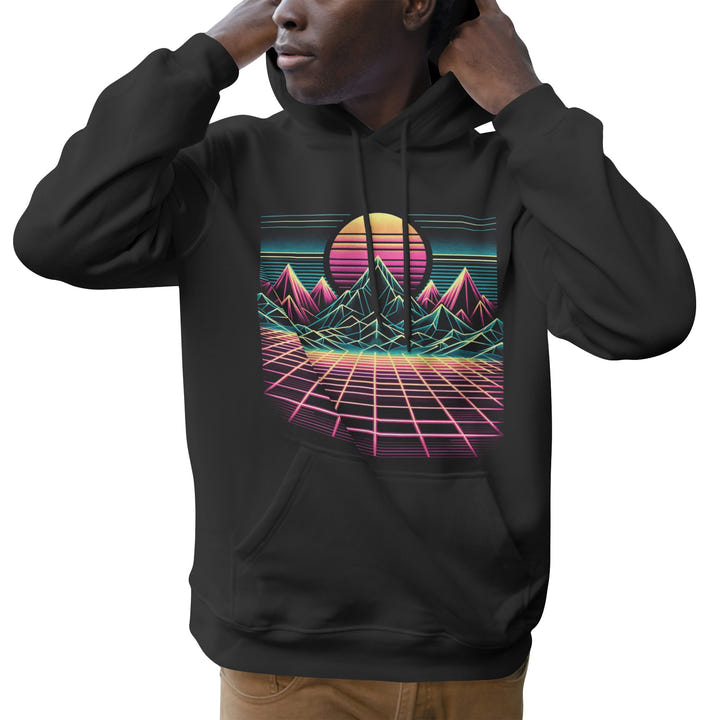 Retro Sunset Hoodie 1986