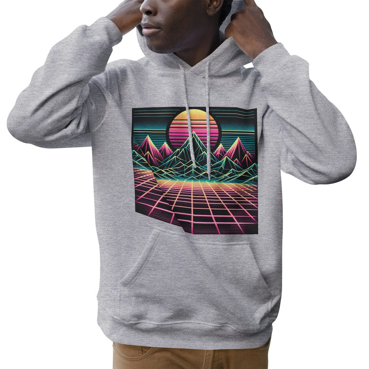 Retro Sunset Hoodie 1986