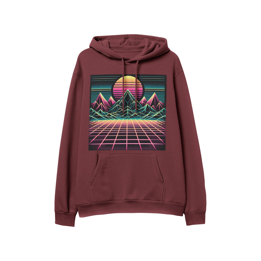 Retro Sunset Hoodie 1986
