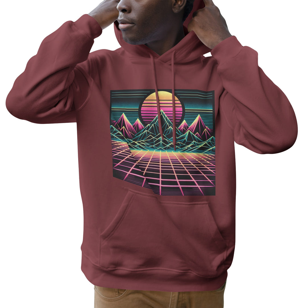 Retro Sunset Hoodie 1986