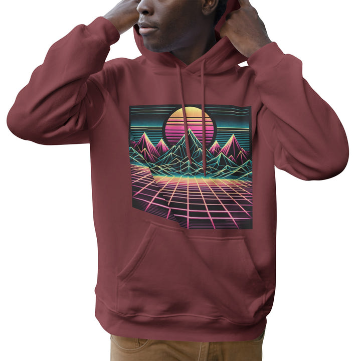 Retro Sunset Hoodie 1986