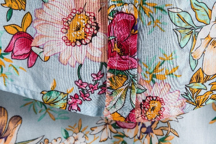 Flamingo Floral Shirt 1982, 80s tropical floral short sleeve shirt, view 23